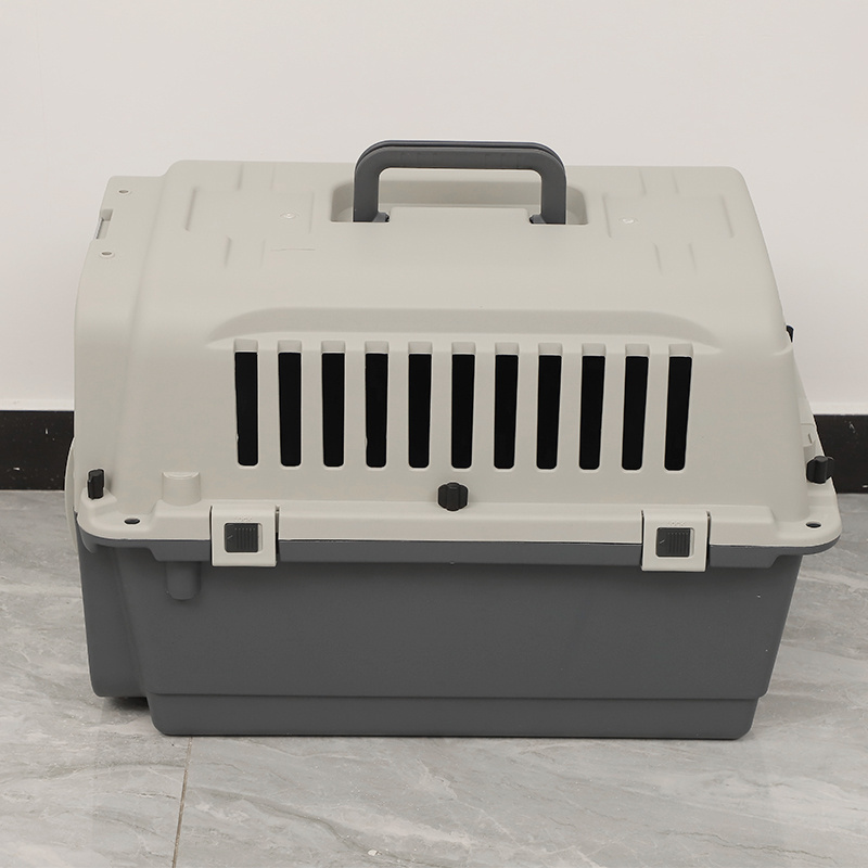 Cage Dog Carrying Plane Iata Pet Plastic Air Box Cat and Dog Plastic Air Conditioned Pet Rolling Carrier and Crate Accessories