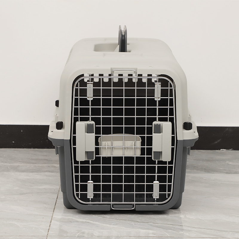 Cage Dog Carrying Plane Iata Pet Plastic Air Box Cat and Dog Plastic Air Conditioned Pet Rolling Carrier and Crate Accessories