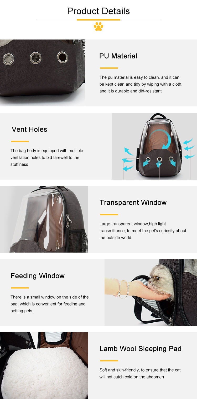 High quality Pet carry bag portable Travel dog carrier Bag Car Seat Safe Carrier Pet Travel Carrier Bag Breathable Backpack