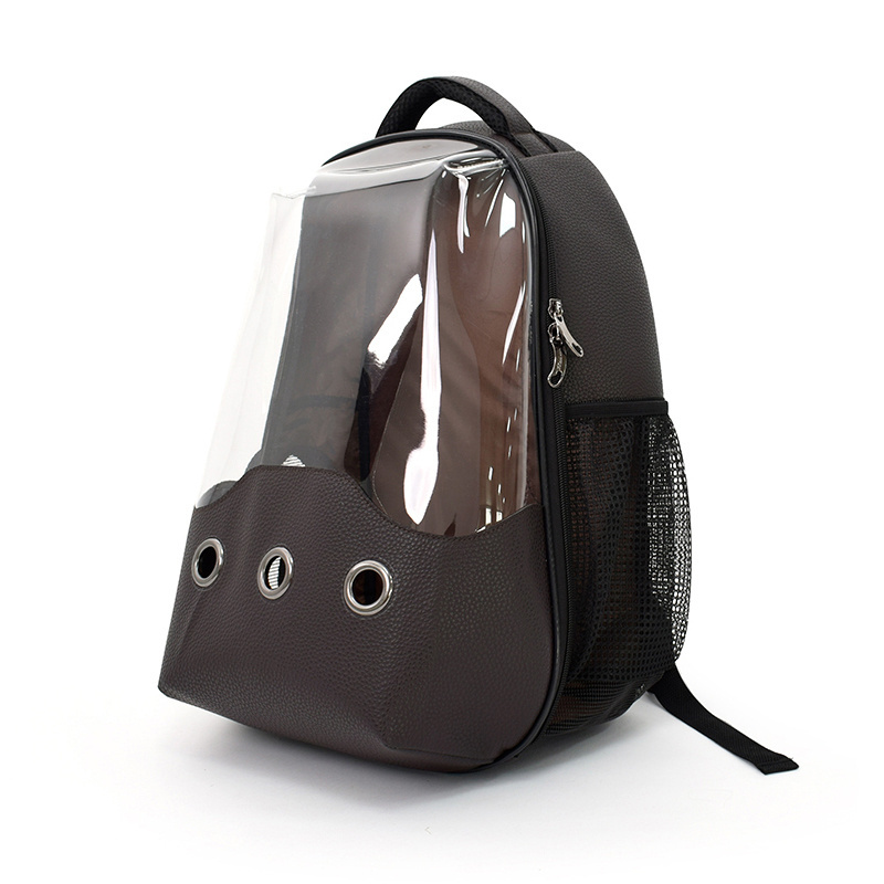 Pet Travel Backpack Carry Dog Capsule Leather Portable Soft Shoulder Cat Carriers Bagpack