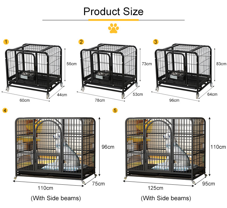 Dog metal Cage Big Cages iron outdoor on Wheels Pink Dog Cage for Large Pets Easy to Install