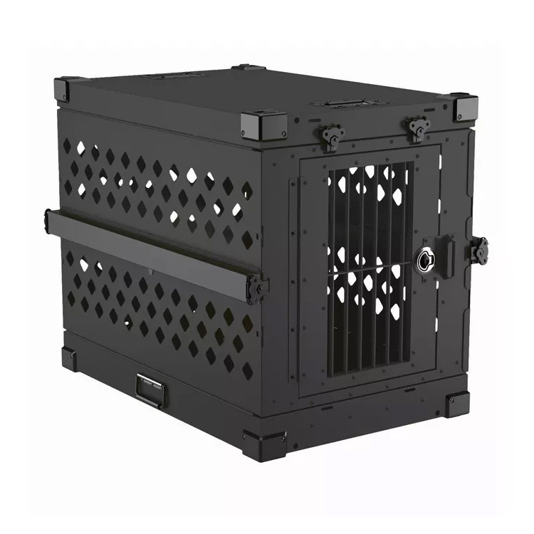 40 inch Aluminium Black Colour Pickup Truck Heavy Duty Collapsible Pet Cage Carrier Foldable Dog Crate