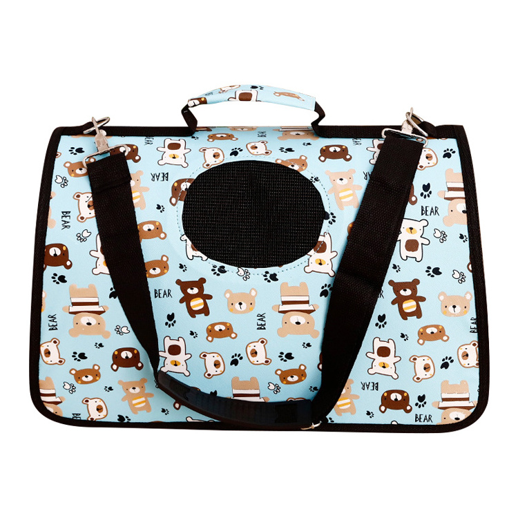 Factory wholesale foldable pet bag portable cat bag breathable pet carrier bag fabric cat carrier outdoor for cheap sale