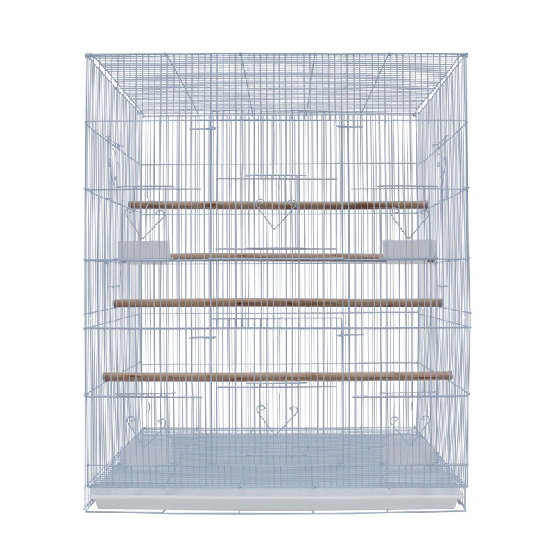 Wholesale High Quality Metal Wire Bird Breeding Cage White Large Parrot Cages Foldable Bird Pigeon House