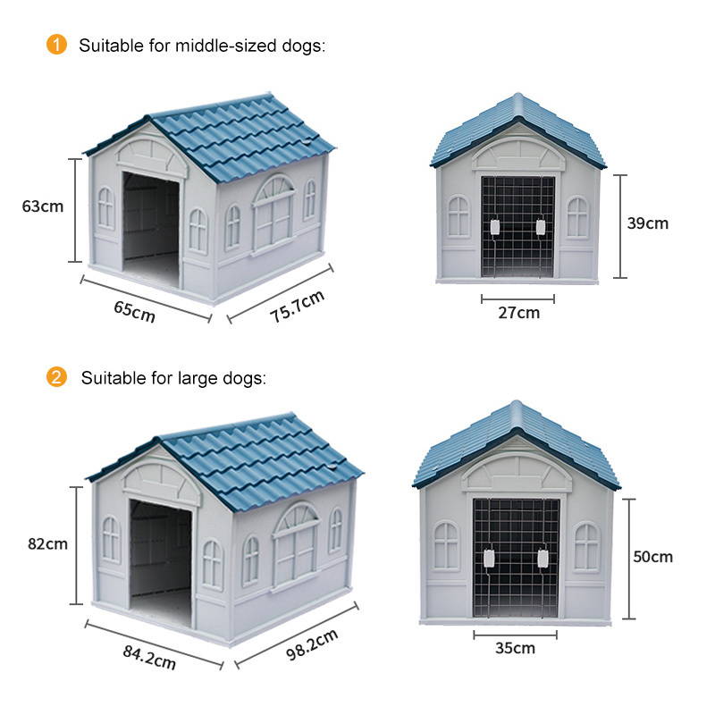 Hot-selling fashionable pet shelter plastic insulated outdoor large dog house all seasons universal kennel