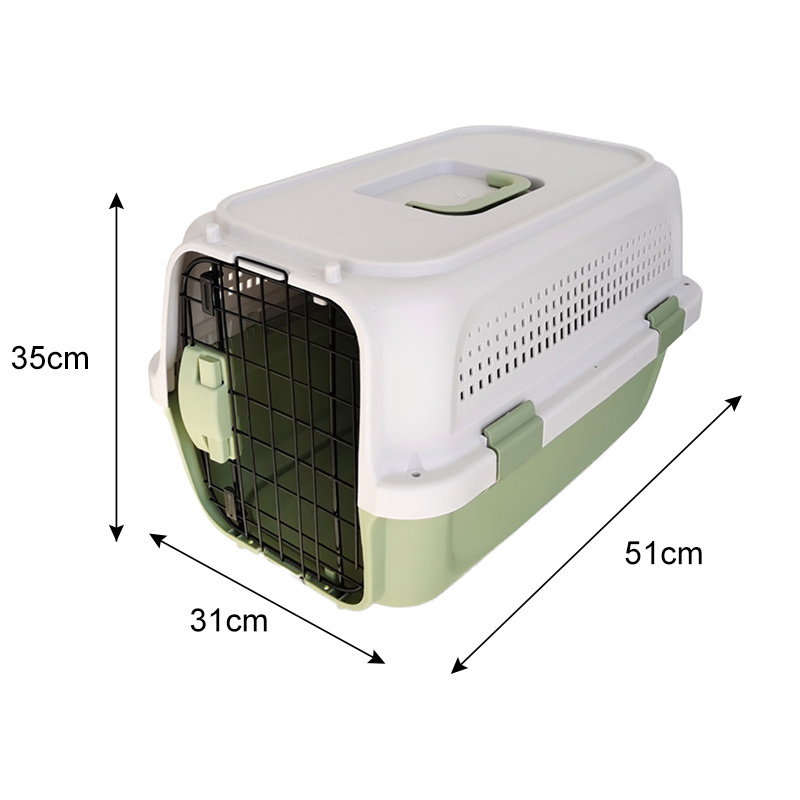 Airline approved luxury small pet kennel crates dog carrier plastic air pet carrier for travel