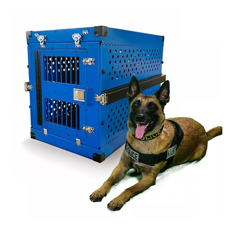 High Quality Aluminium German Shepherd XL Large Collapsible Dog Travel Crate  Folding Pet Dog Kennel Cage