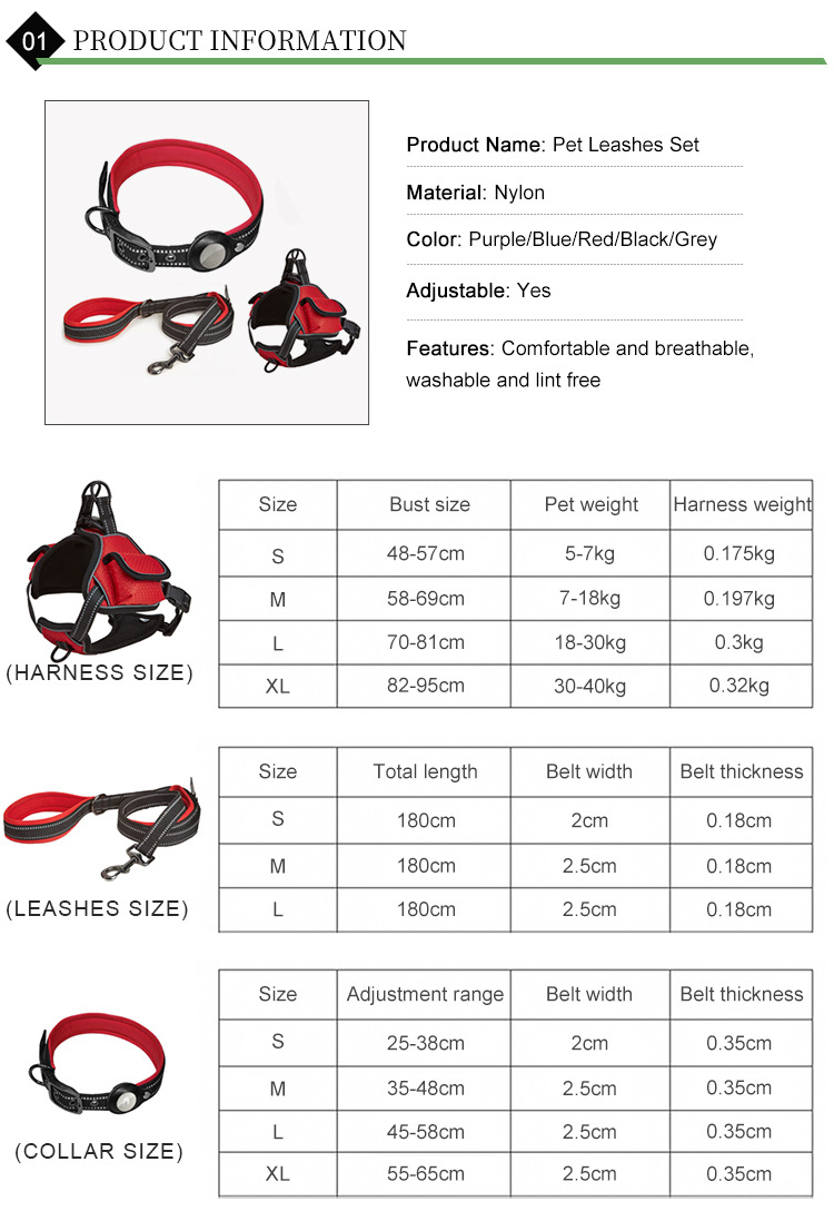 Manufacturers Free Sample Neoprene Adjustable Pet Harness Reversible Dog Harness Set Luxury design Custom Dog Harness