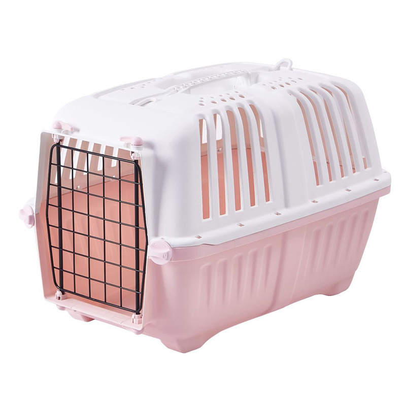 2023 New Style Portable Transport Boxes Shipping Plastic material dog Cages Pet folding Solid crate Wholesale traveling pet cage