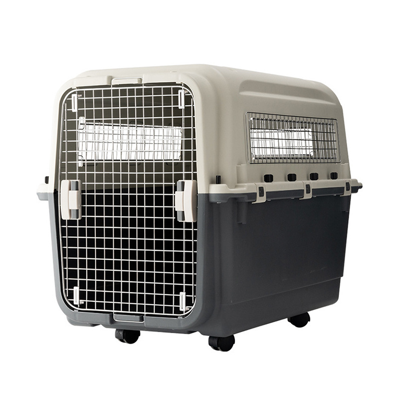 Animal Outdoor Travel Portable Flight Car Air Conditioned Pet Carrier Kennel Cage Dog Kennel