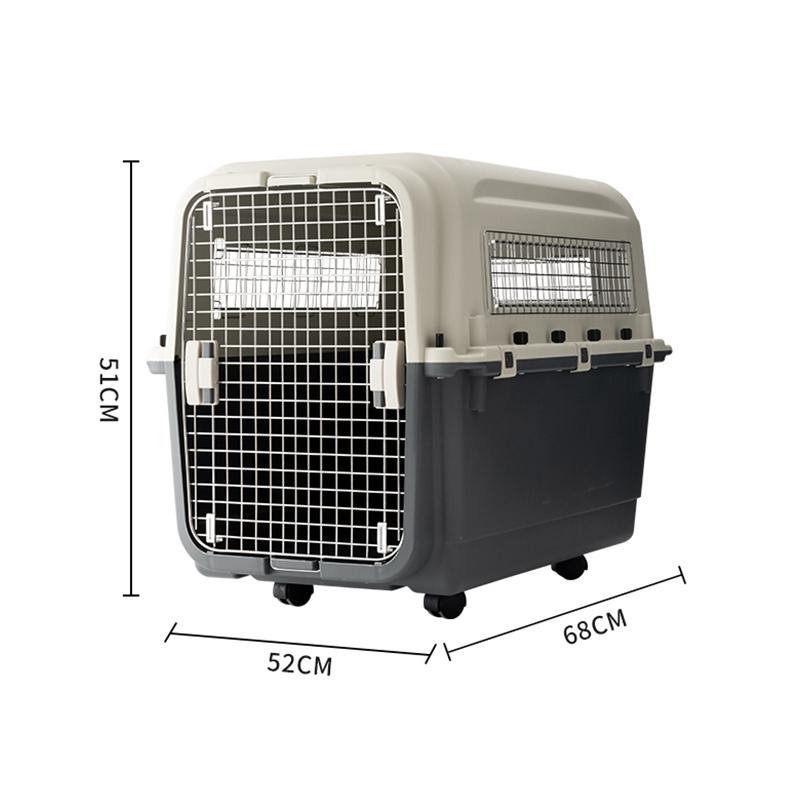 Animal Outdoor Travel Portable Flight Car Air Conditioned Pet Carrier Kennel Cage Dog Kennel