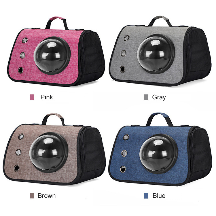 Portable integrated cat bag two sides breathable mesh design pet handbag space cover pet outdoor carrier