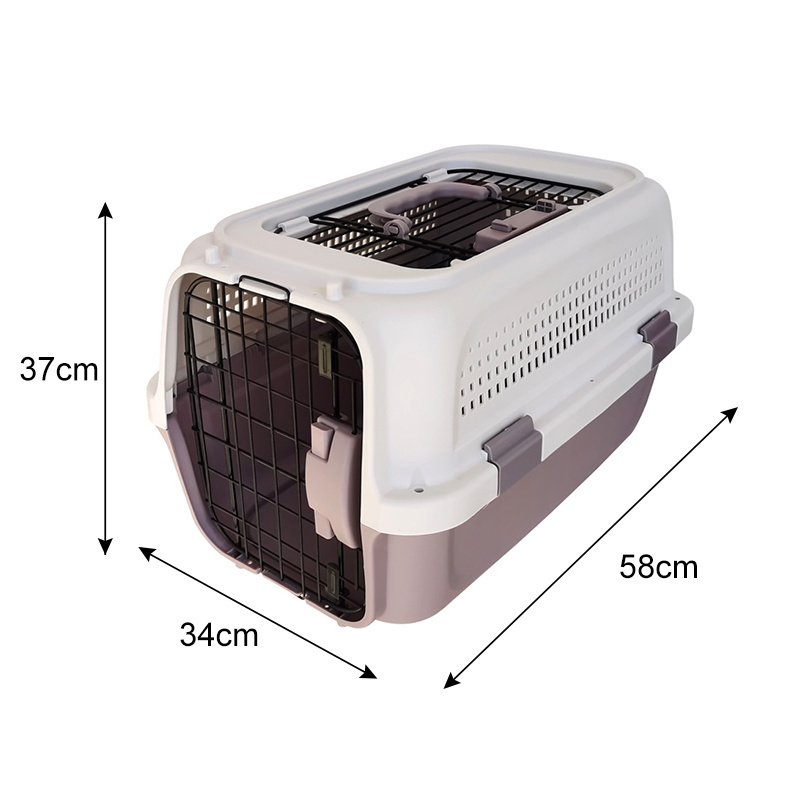 folding dog kennel big plastic dog crate airline approved dog travel crate