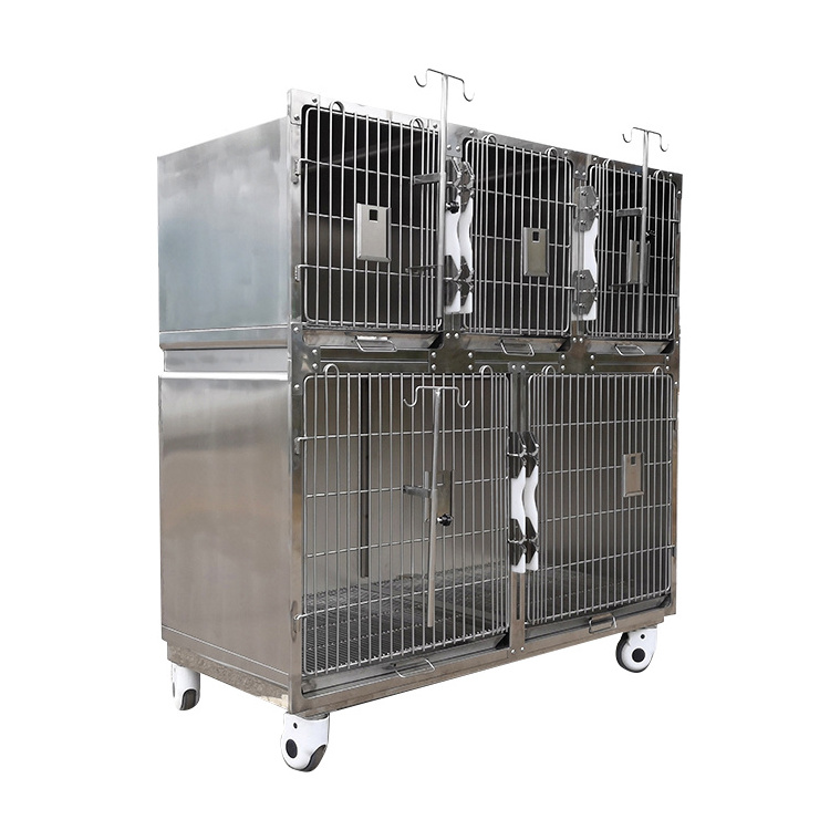 Strong stainless steel vet dog cage pet clinic display cage banks veterinary modular dog cages and kennels