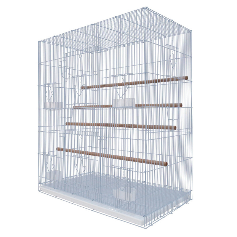 Wholesale High Quality Metal Wire Bird Breeding Cage White Large Parrot Cages Foldable Bird Pigeon House