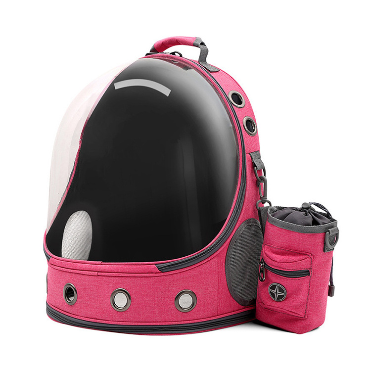 2024 Hot sale capsule pet cat bags transparent dog cat carrier backpack with breathable holes for outdoor traveling