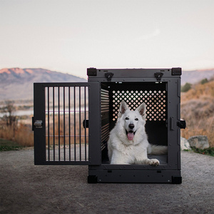 Heavy Duty Aluminum Folding Animal Pet Cage Metal Malinois Collapsible Dog Truck Kennel Box