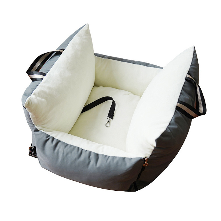 Wholesale Fast Delivery Large Luxury Waterproof Detachable Soft Pet Bed Dog Car Seat Booster for Outdoor Dog