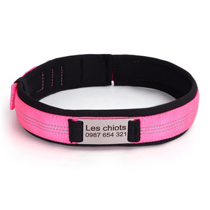 Personalized Custom Luxury Nylon Heat Transfer Dog Collar Leash