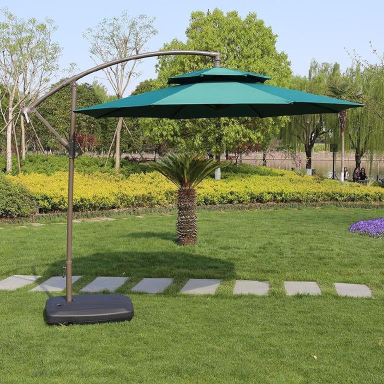 Garden Outdoor Large Plastic Base Banana Parasol Jardin Sun Shade Roman Umbrella Patio Umbrellas & Bases