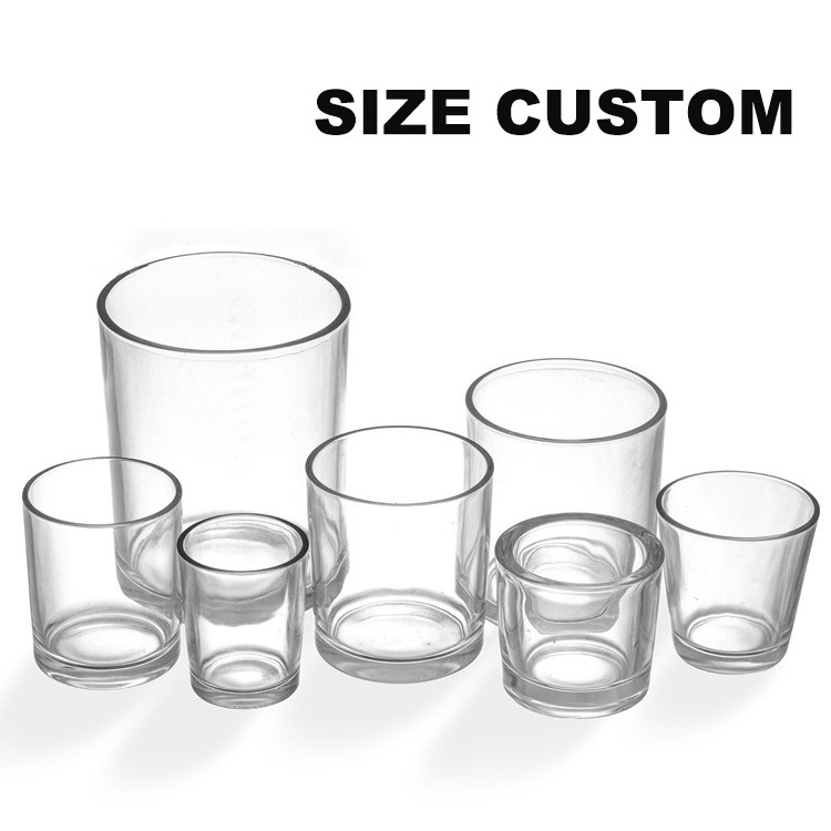 Empty custom tea light container envases para velas matt black jar gradient candle jars colorful glass vessel for candles