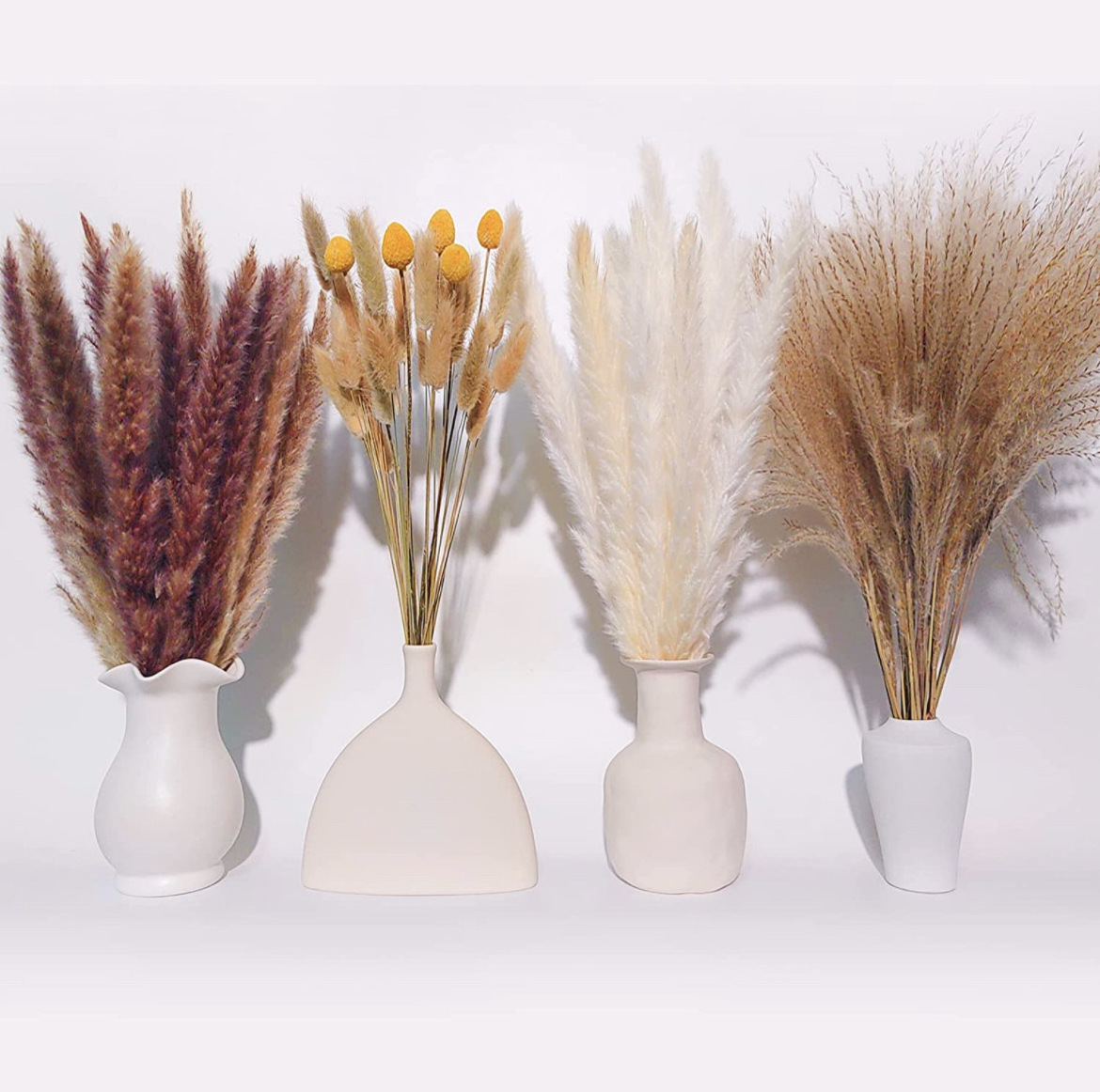 90 pcs 5 colors Flower Arrangement small reed dried flowers pampas grass artificial wedding home decor pampas grass