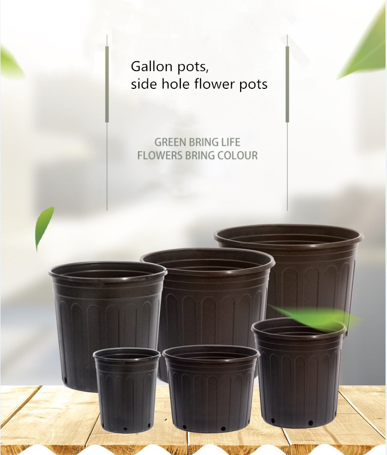 High Quality Cheap 1,2,3,5 Gallon flower pot Durable Plastic hanging basket planter flower pots Nursery Flower Pots and Planters