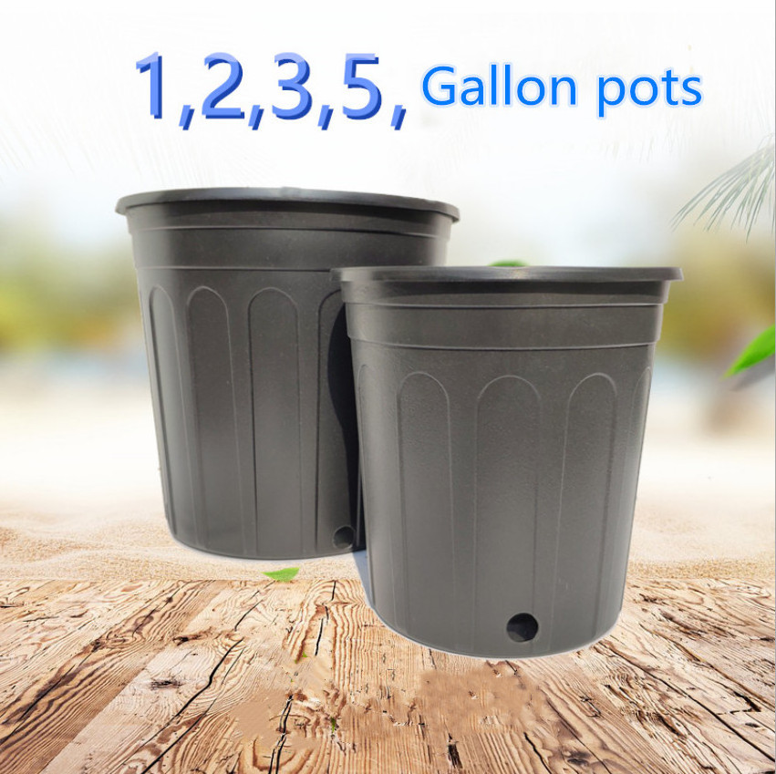 High Quality Cheap 1,2,3,5 Gallon flower pot Durable Plastic hanging basket planter flower pots Nursery Flower Pots and Planters