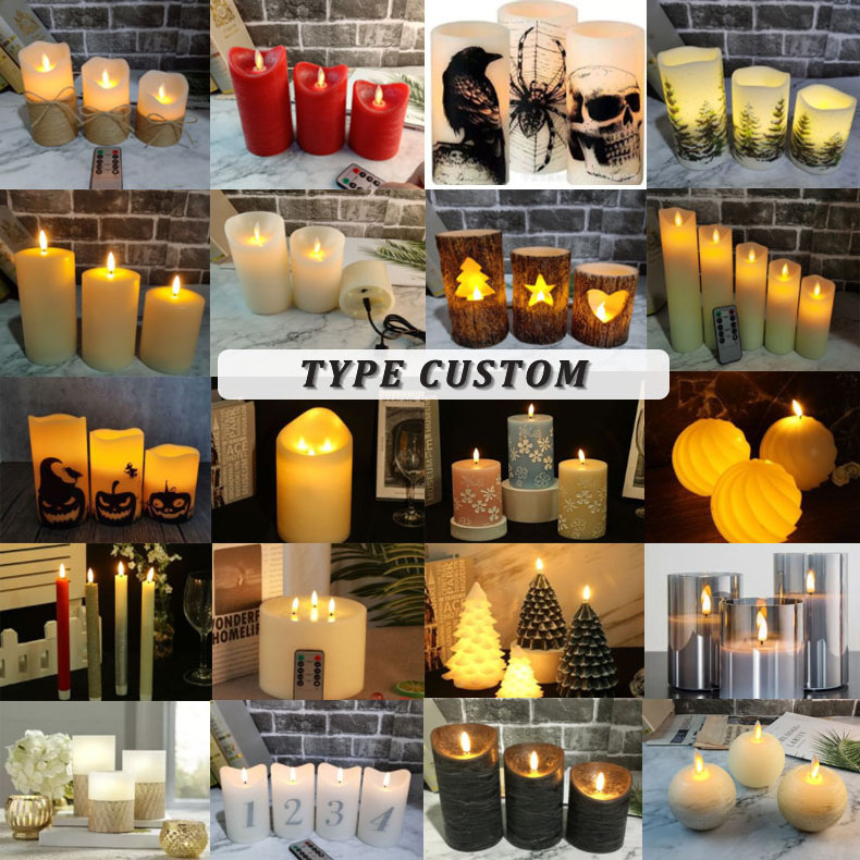 Candle lights flameless 3d real flame flickering wholesale led tea light candles with batteries