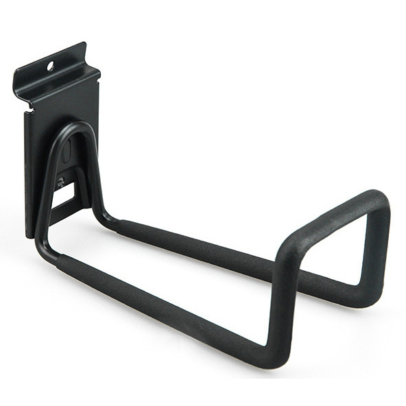 Wall Mount Steel Black Slot Plate Hanger Garage Wall Pipe Wire Bike Hooks Heavy Duty Bicycle Storage Hook