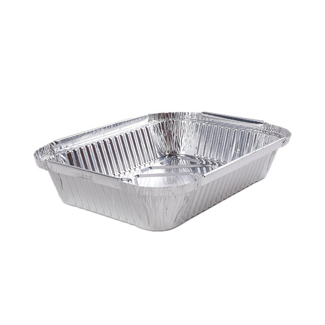 Restaurant BBQ Grill Air Fryer Disposable Aluminum Tin Foil Rectangle Takeaway Packaging Food Lunch Boxes Pans Container Box