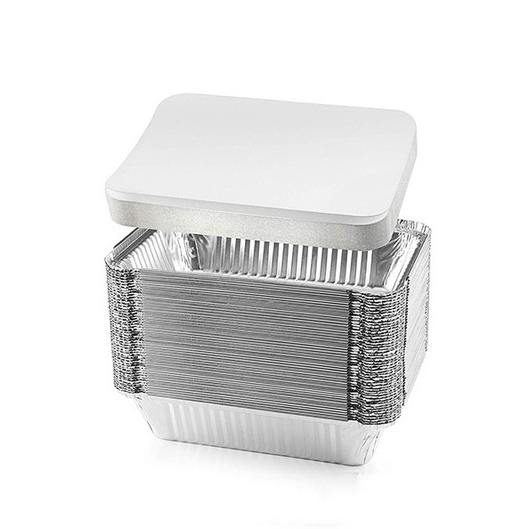 Restaurant BBQ Grill Air Fryer Disposable Aluminum Tin Foil Rectangle Takeaway Packaging Food Lunch Boxes Pans Container Box