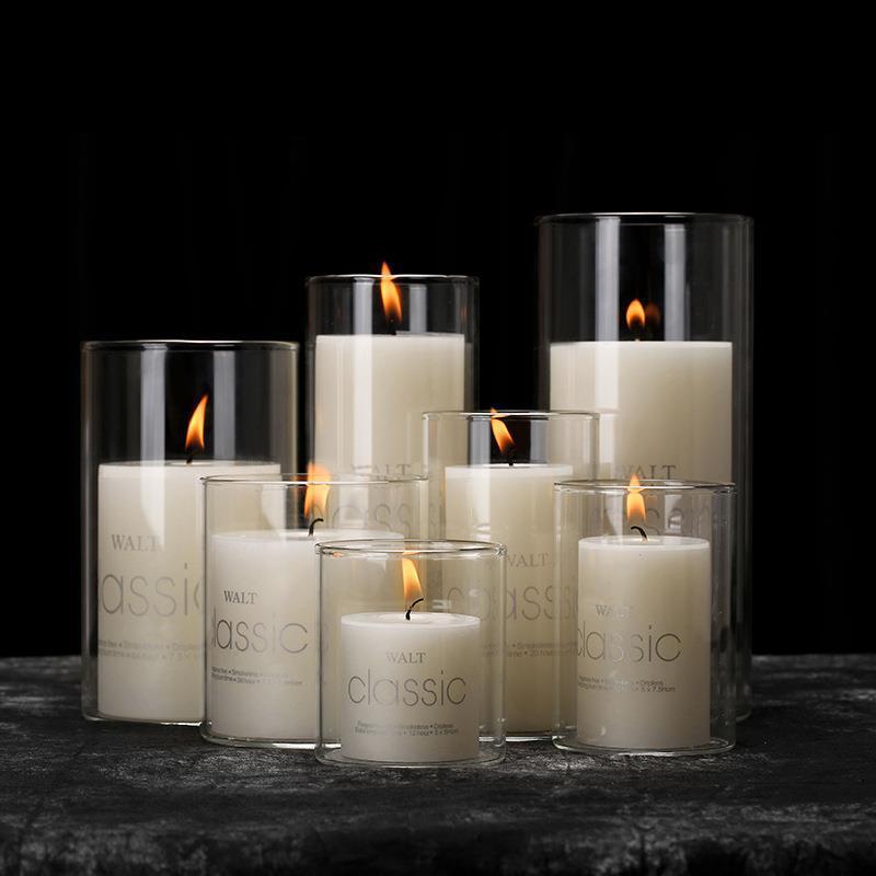 Crystal vessels luxury decorative Candle Holders glass hurricane candle holder empty large candle jars for home decor