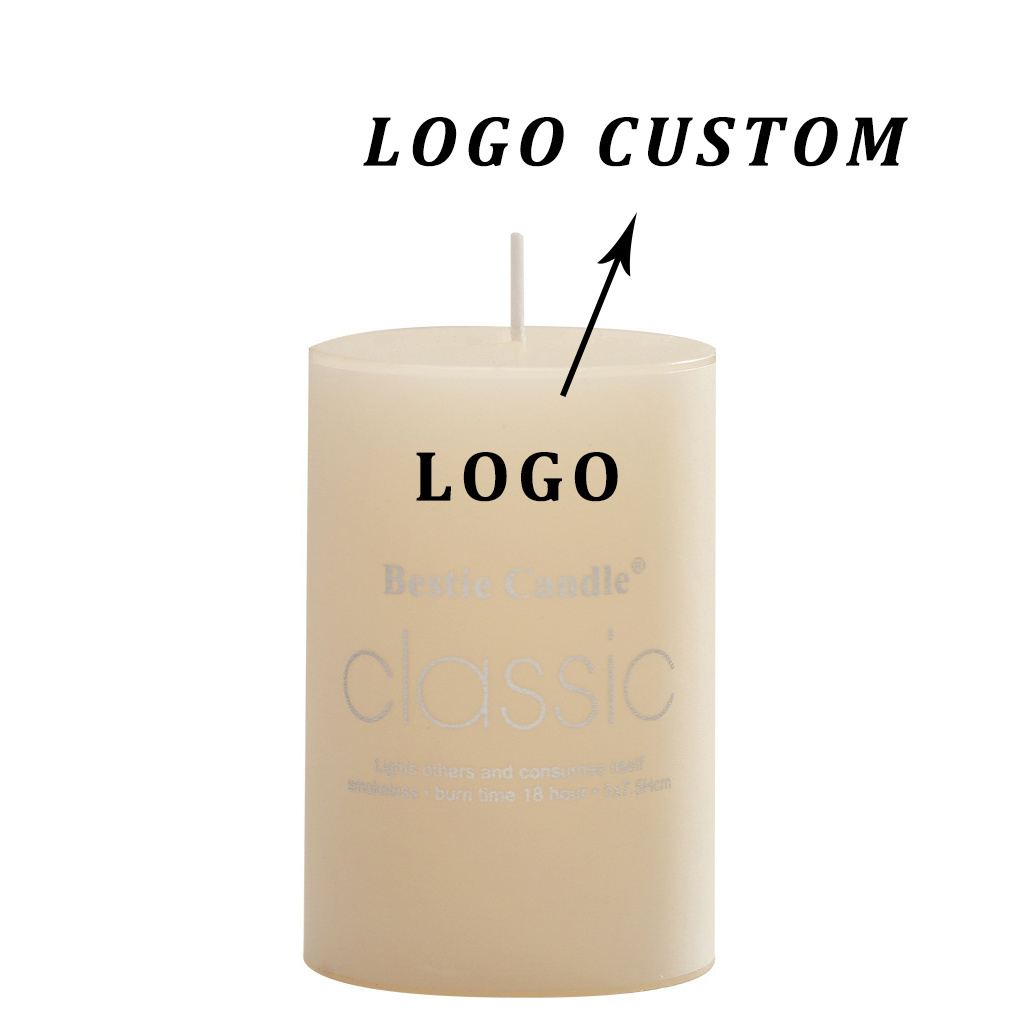 Cire bougie decorative cire bougies en gros personnalisable column candle custom white pillar candles bulk