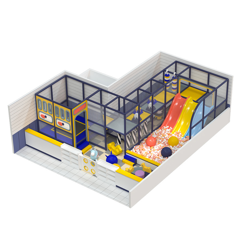 Colourful Theme  Children Indoor Adult Soft Playground Game Set  Kids Zone Commercial With Trampoline