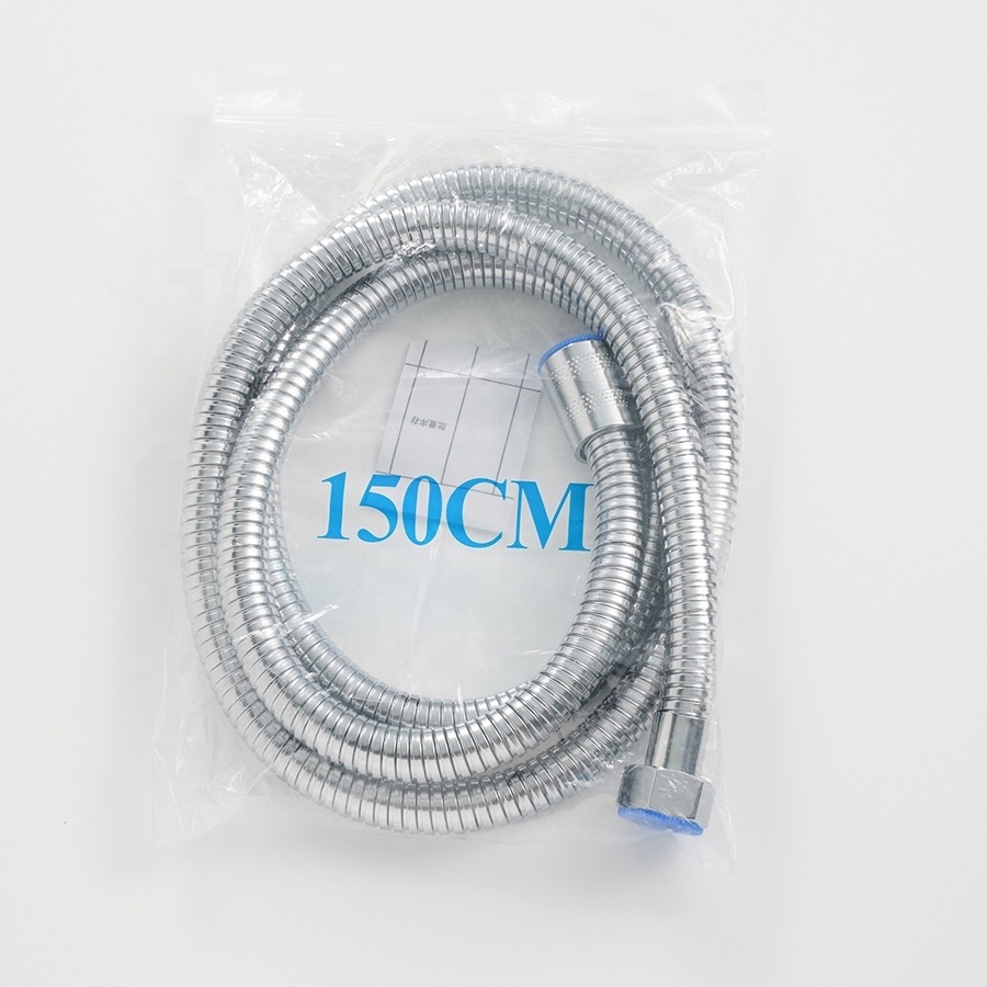 Wholesale Sanitary Accessory Bathroom Toilet Double Lock Chrome 1.5m Stainless Steel Flexible Shower Hose