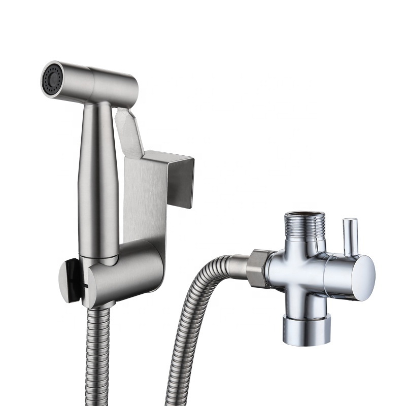 High Quality Toilet Bidet Sprayer Set 304 Stainless Steel Hand-held Bidet Toilet Sprayer for Bathroom Clean