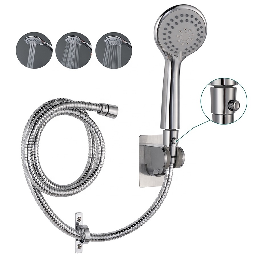 3 Setting High Pressure Water Saving Handheld RV Shower Head with Hose and Shut Off Valve for Camper