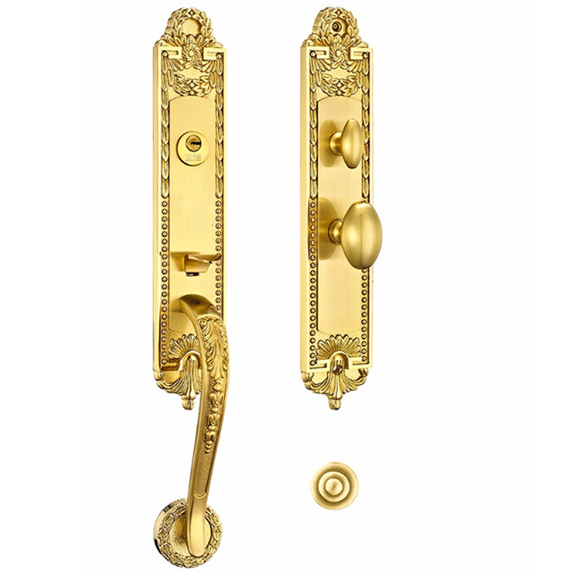 Union mortise gold door handle locks,outdoor lock