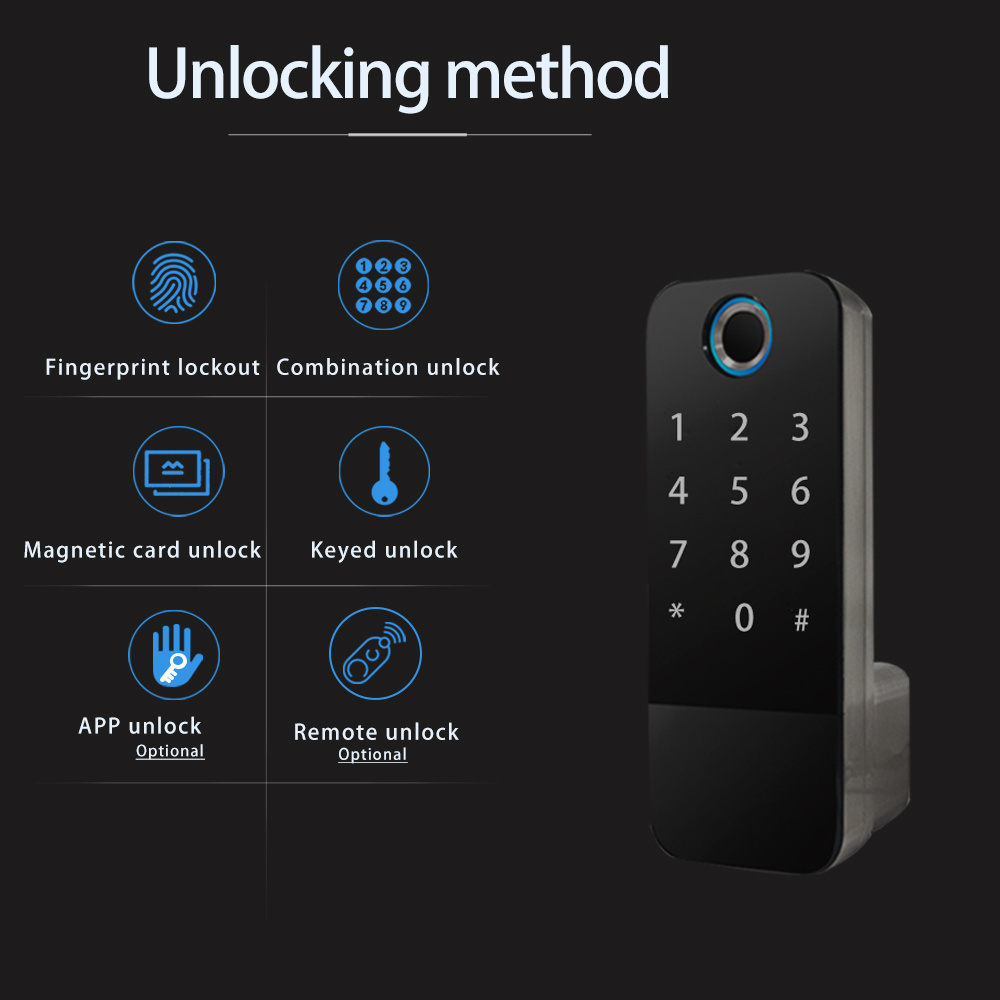 Premium Quality Fashion Security Intelligent Digital Key Fingerprint Password Wifi IP65 Outdoor Door Lock