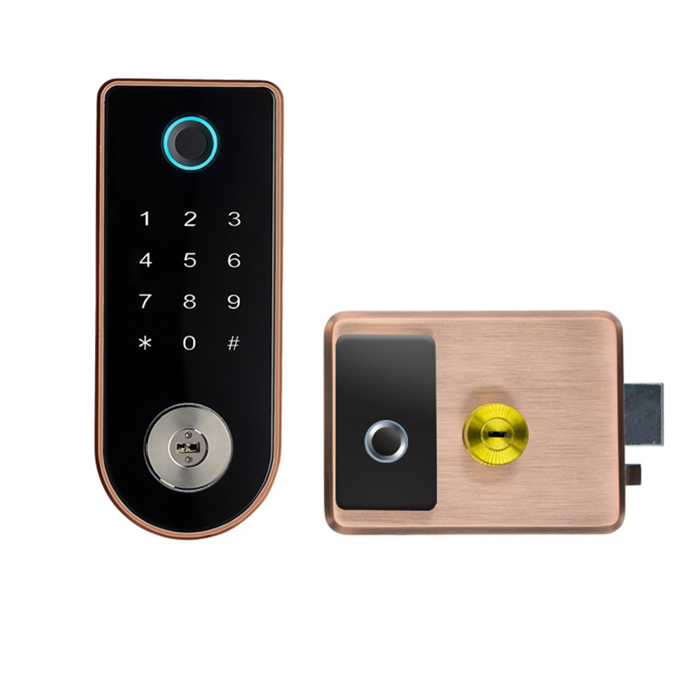 Premium Quality Fashion Security Intelligent Digital Key Fingerprint Password Wifi IP65 Outdoor Door Lock