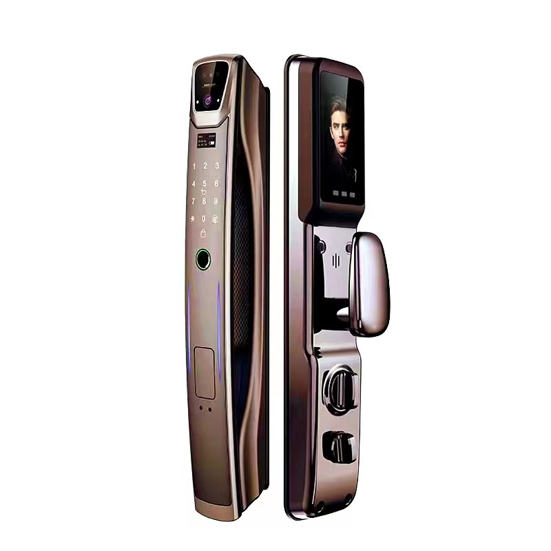 3D Face Recognition Autoclose Fingerprint Digital Electronic double sided electronic smart door lock with camera