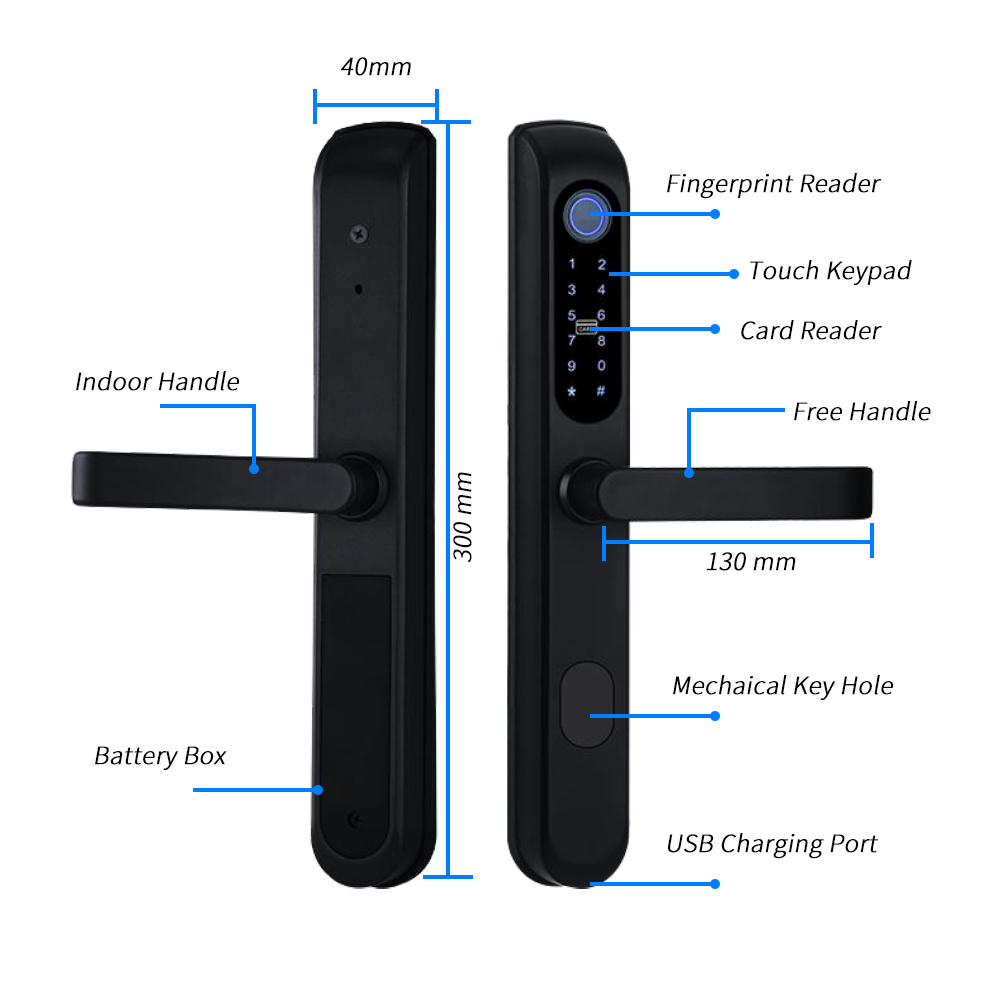 Wholesale Lock Swipe Card to Unlock for Hotel Usingoutdoor slim metal entry doors smart lock