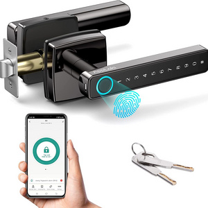 Electronic Smart Handle Automatic Fingerprint Handle TTlock Tuya app keyless Remote Fingerprint password smart locks