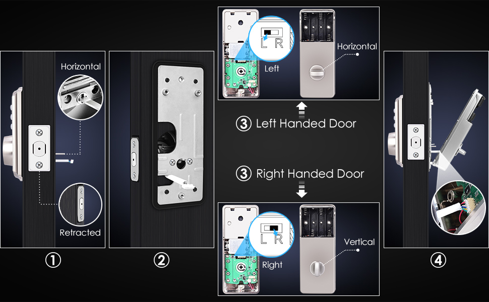 Security Combination Front Door Keyless Entry Digital Deadbolt Lock