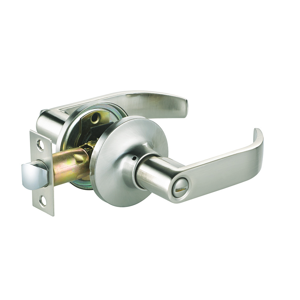 304 Stainless Steel Tubular Lever Lockset 60-70mm Adjustable Tubular Latch Handle Security Lock For Wood Door