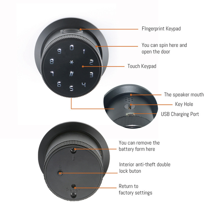 Security Electric Black Wifi Tuya Smart Digital Door Lock Password Card Code Key Front Fingerprint Smart Lock