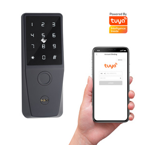 Touch-Screen Keypad Keyless Deadbolt Digital Smart Door Lock With TUYA APP Safe Deadbolt Door Lock