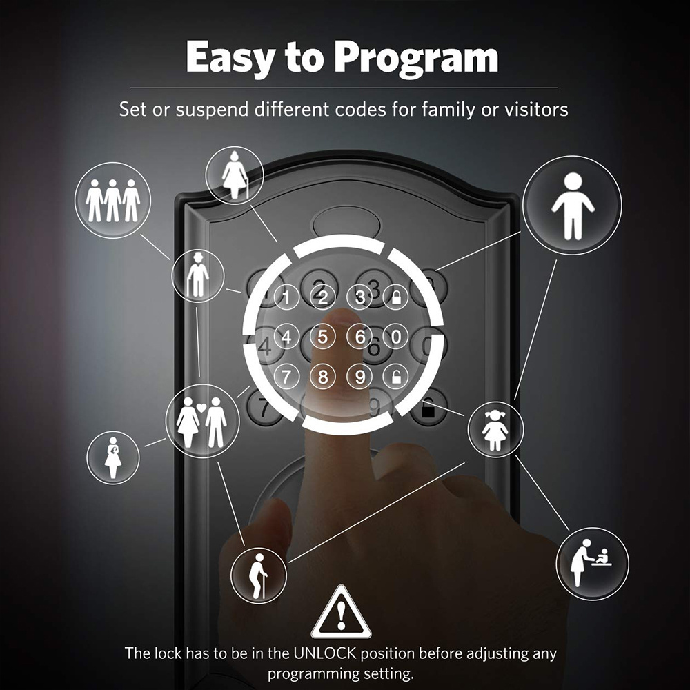 Smart Door Lock Electric Deadbolt with Keypad Code