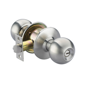 Security Bathroom Lock With Knob Passage Tubular Door Knob Lock without Key for Home Door Ansi Grade 3 Locks & Keys